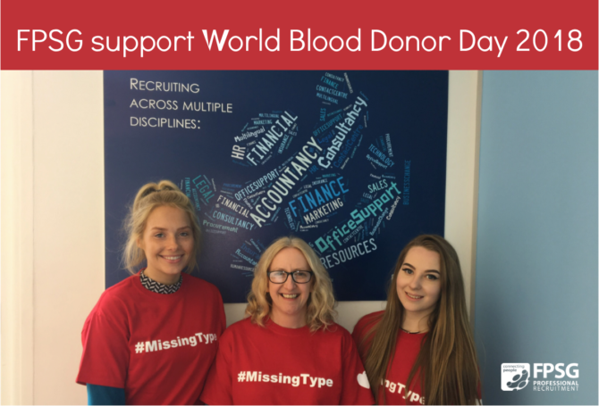 FPSG support World Blood Donor Day 2018!
